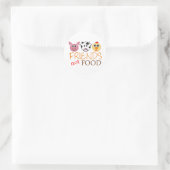 Friends Not Food Ronde Sticker (Tas)