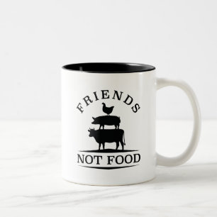 Friends Not Food Tweekleurige Koffiemok