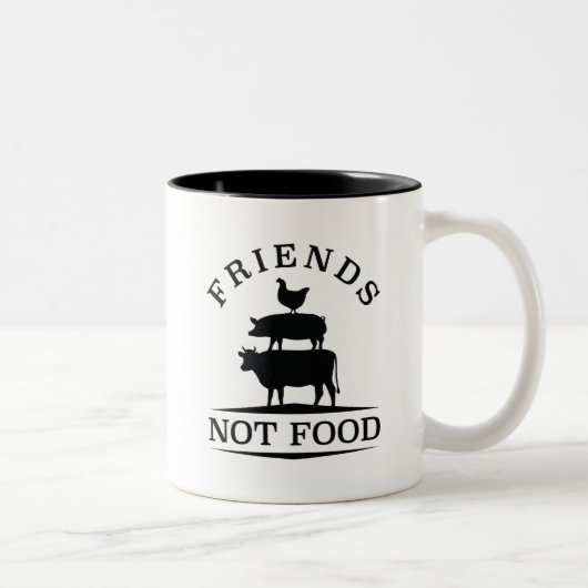 Friends Not Food Tweekleurige Koffiemok (Rechts)