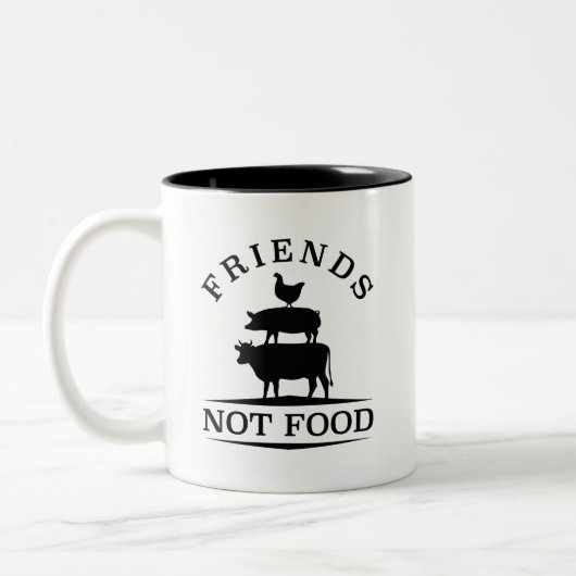 Friends Not Food Tweekleurige Koffiemok (Links)