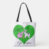 Friends not food Vegan Bag Tote Bag (Achterkant)