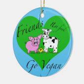 Friends not food Vegan Ornament (Links)