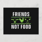 Friends Not Food Vegan Vegetarian Animal Rights Gi Briefkaart (Voorkant)