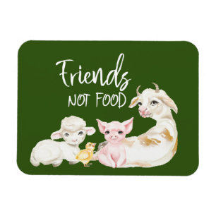Friends Not Food Vegan Vegetarian Diet Magneet