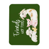 Friends Not Food Vegan Vegetarian Diet Magneet (Verticaal)