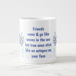 Friends Octopus op je gezicht Funny Quote Grote Koffiekop