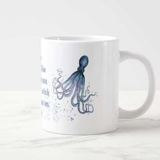 Friends Octopus op je gezicht Funny Quote Grote Koffiekop (Rechts)