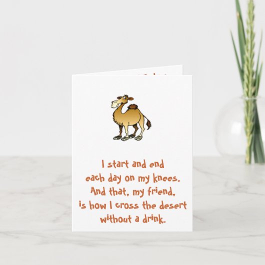Friends of Bill W: Birthday Camel note card Kaart (Voorkant)