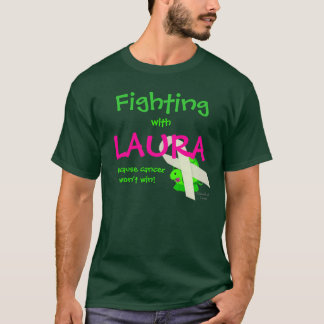 Friends of Laura Fight with Laura Dark Tshirt