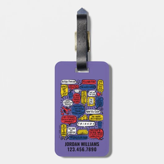 FRIENDS™-offertes Bagagelabel (Achterkant verticaal)