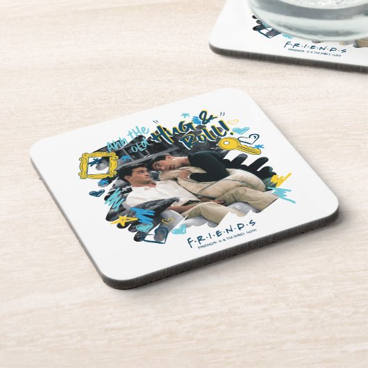 FRIENDS™ | Oude bok en rol Bier Onderzetter (Linkerzijde)