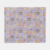 FRIENDS™ | Paars Iconenpatroon Fleece Deken (Voorkant (Horizontaal))