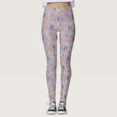 FRIENDS™ | Paars Iconenpatroon Leggings (Voorkant)