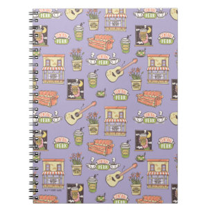 FRIENDS™   Paars Iconenpatroon Notitieboek