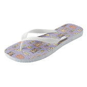 FRIENDS™ | Paars Iconenpatroon Teenslippers (Schuin)