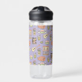 FRIENDS™ | Paars Iconenpatroon Waterfles (Voorkant)