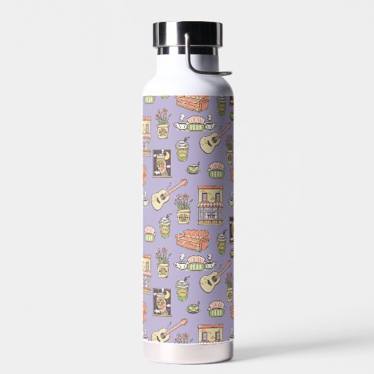 FRIENDS™ | Paars Iconenpatroon Waterfles (Links)