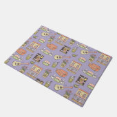 FRIENDS™ | Paars Pictogrampatroon Deurmat (Schuin)