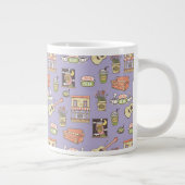 FRIENDS™ | Paars Pictogrampatroon Grote Koffiekop (Rechts)