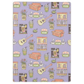 FRIENDS™ | Paars Pictogrampatroon Klembord (Achterkant)