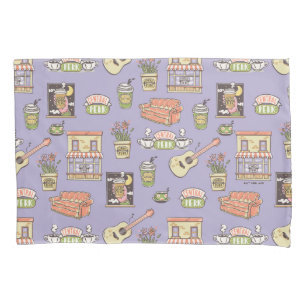 FRIENDS™   Paars Pictogrampatroon Kussensloop