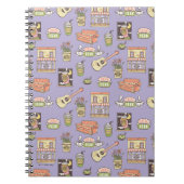 FRIENDS™ | Paars Pictogrampatroon Notitieboek (Voorkant)
