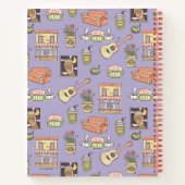 FRIENDS™ | Paars Pictogrampatroon Notitieboek (Achterkant)