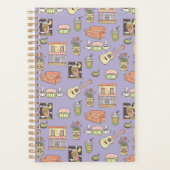 FRIENDS™ | Paars Pictogrampatroon Planner (Voorkant)