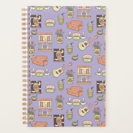 FRIENDS™ | Paars Pictogrampatroon Planner (Voorkant)