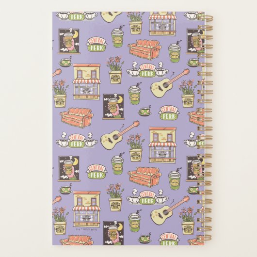 FRIENDS™ | Paars Pictogrampatroon Planner (Achterkant)