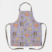 FRIENDS™ | Paars Pictogrampatroon Schort (Voorkant)