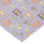 FRIENDS™ | Paars Pictogrampatroon Tafelkleed (Gekanteld)