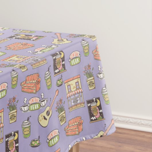 FRIENDS™ | Paars Pictogrampatroon Tafelkleed (Voorbeeld)