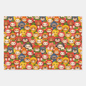 Friends Parade | Cute Animal Wrapping Paper Sheets (Voorkant 3)