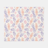 FRIENDS™ | Pastel Central Perk Patroon Fleece Deken (Voorkant (Horizontaal))