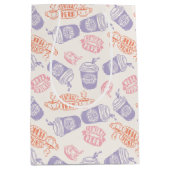 FRIENDS™ | Pastel Central Perk Patroon Medium Cadeauzakje (Voorkant)