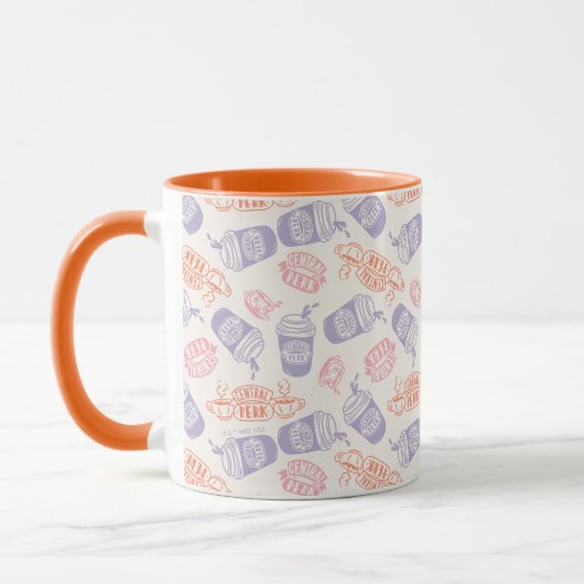 FRIENDS™ | Pastel Central Perk-patroon Mok (Links)