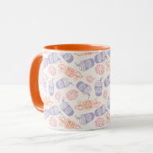 FRIENDS™ | Pastel Central Perk-patroon Mok (Voorkant links)
