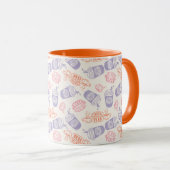 FRIENDS™ | Pastel Central Perk-patroon Mok (Voorkant rechts)
