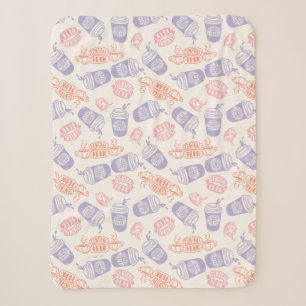 FRIENDS™ Pastel Central Perk Patroon Sherpa Deken