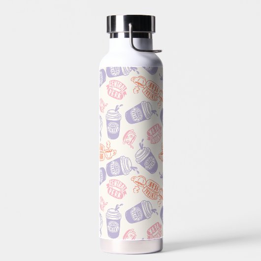 FRIENDS™ | Pastel Central Perk Patroon Waterfles (Links)