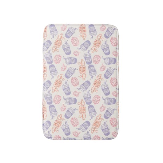 FRIENDS™ | Pastel Central Perk Pattern Badmat (Voorkant Verticaal)