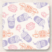 FRIENDS™ | Pastel Central Perk Pattern Bier Onderzetter (Voorkant)