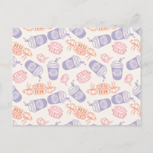 FRIENDS™   Pastel Central Perk Pattern Briefkaart