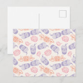 FRIENDS™ | Pastel Central Perk Pattern Briefkaart (Voorkant / Achterkant)