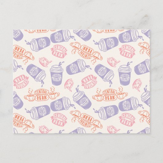 FRIENDS™ | Pastel Central Perk Pattern Briefkaart (Voorkant)