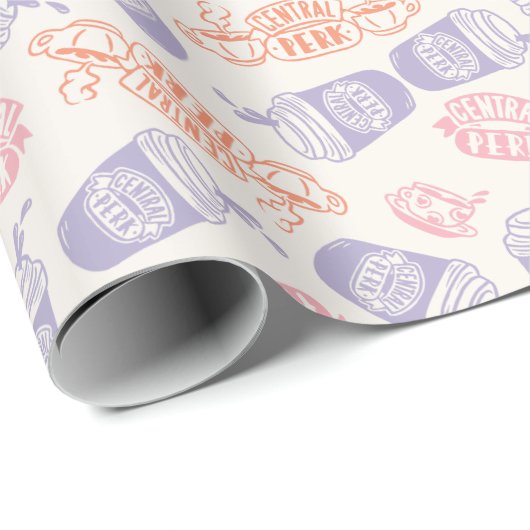 FRIENDS™ | Pastel Central Perk Pattern Cadeaupapier (Rol Hoek)