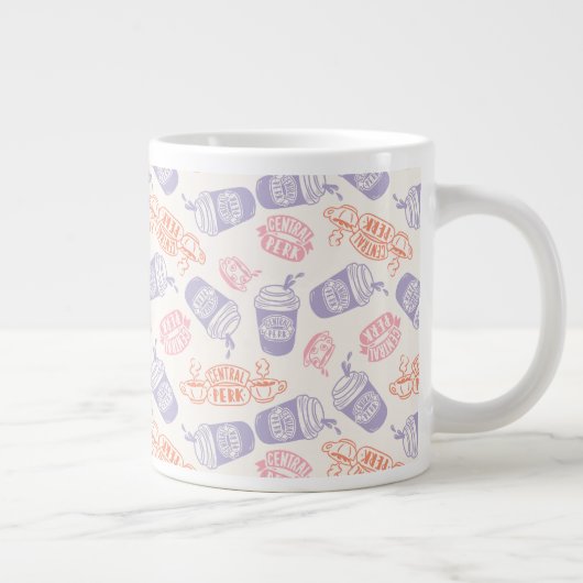 FRIENDS™ | Pastel Central Perk Pattern Grote Koffiekop (Rechts)