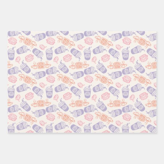 FRIENDS™ | Pastel Central Perk Pattern Inpakpapier Vel (Voorkant 3)