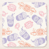 FRIENDS™ | Pastel Central Perk Pattern Kartonnen Onderzetters (Voorkant)